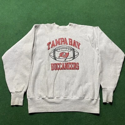 Sudadera Vintage Champion Para Hombre 3XL Gris 90S Bucaneers Tejido Inverso Suéter Foto 1 de 4