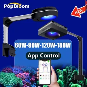 PopBloom 60W 90W 120W 180W WiFi Control LED Aquarium Light For Marine Coral Reef - Picture 1 of 54