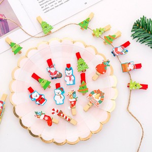  30 Pcs Wooden Note Memo Card Holder Paper Christmas Pens