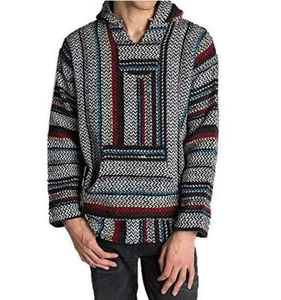 Baja Hoodie, Herren Pull Over Grau & Rot Nagelneu Mit Etikett - Bild 1 von 2