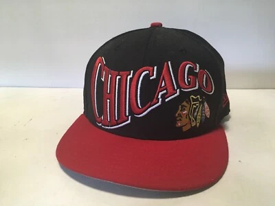 New Era Chicago Blackhawks 59 Fifty Fitted Black Hat 7 1/8 NHL 100% Wool - Image 1 of 4
