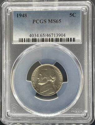1948 Jefferson Nickel MS65 PCGS (#PA46713904) - Image 1 of 2
