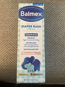 New Balmex Complete Protection Baby Diaper Rash Cream Ointment Zinc Oxide 4 oz