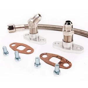 TRITDT Fits Garrett T3 T4 T04B Turbo Oil Drain Line Kit 8AN 35cm - Picture 1 of 1