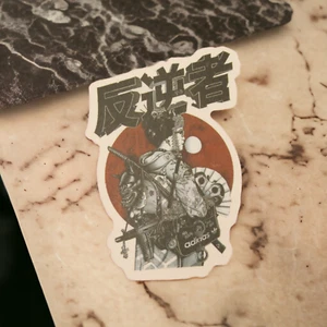 Modern Geisha Rebel Japanese Woman Glasses Bubble Battle Ready Sticker - Picture 1 of 2