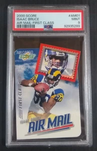 2000 Score Isaac Bruce Air Mail First Class #ed 07/50 PSA 9 Rams - Picture 1 of 2