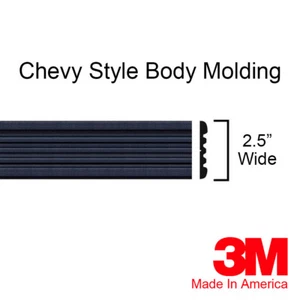 BLACK Side Body Trim Molding Fits Chevy Tahoe Suburban Silverado Pickup Truck - Bild 1 von 3