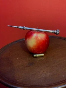 Rare Silver Propelling pencil unmarked S Mordan Model 36c Amoral Crest Wax Seal - Picture 1 of 20