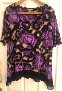 Per Una Tunika-Top Größe 20 lila mit Chiffonsaum. Gebraucht🦋 - Bild 1 von 6