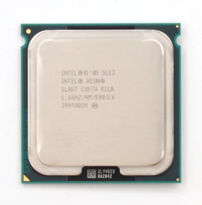Intel Xeon 5113 1.60GHZ Dual-Core LGA 771 CPU Processor P/N:SLAG7 Tested Working - Image 1 of 2