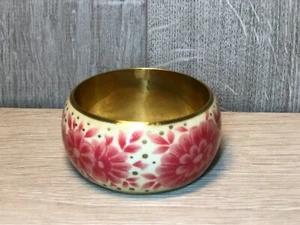 Vintage Armband UdSSR Blumen Messing Kunststoff - Bild 1 von 9
