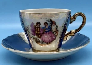 Beautiful Vtg Royal Crown Tea Cup & Saucer By Arnart Japan Victorian Elegant Chi - Picture 1 of 4