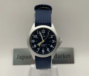 SEIKO ALBA AQPK402 Military Field Watch Quarts Blue - Picture 1 of 11