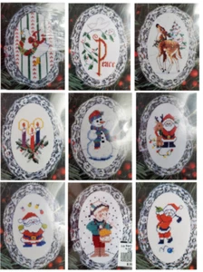 Designs for the Needle lacy Christmas holiday ornament decs-cross stitch NEW - Picture 1 of 8