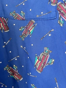 Amazing Vintage David Brooks Button Up Shirt With Golf Carts Size 10 - Bild 1 von 6