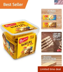 Individually Wrapped Chocolate & Vanilla Wafer Cookies - Perfect On-the-Go Snack - Picture 1 of 9