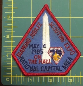 Parche Vintage Boy Scouts Of America 1985 Área del Capitolio Nacional Jubileo de Diamante - Imagen 1 de 2