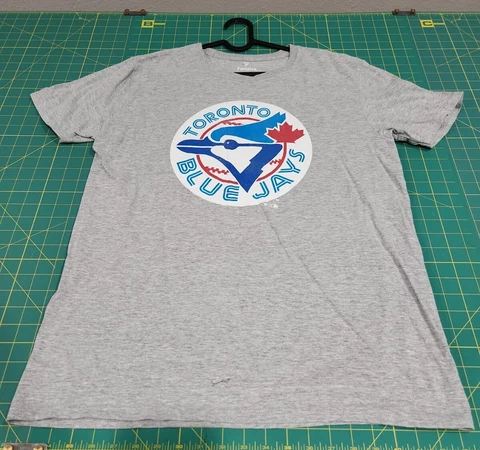 Toronto Blue Jays Gray MLB Tee T SHIRT Mens Size Large L Fanatics Cover
