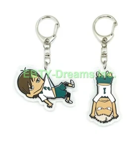 Set of 2 Haikyuu Anime Acrylic Keychain Takanobu Aone, Kenji Futakuchi v1 - Picture 1 of 2