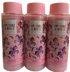 3x500ml Baylis & Harding Sparkle & Shine Strawberry Starburst Bubble Bath - Picture 1 of 6