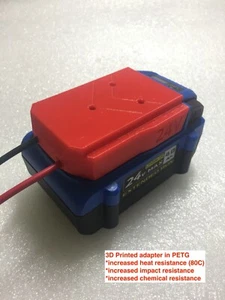 red battery adapter for KOBALT 24V li-ion dock power connector 12 gauge robotics - Picture 1 of 7