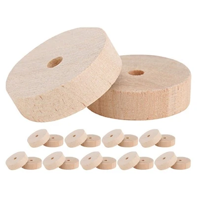  20 Pcs Wooden Wheels Toys Unfinshed Wooden Wheels Wooden Craft Wheels Mini Wood - Image 1 of 4