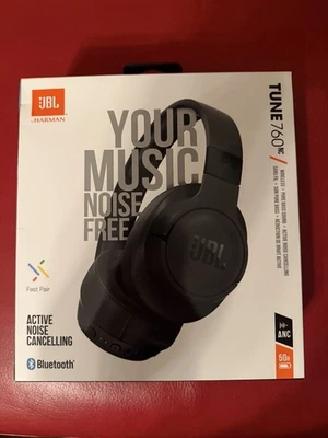 JBL Tune 760NC Wireless Bluetooth Over the ear Headphones - Black | Brand New - Image 1 of 2