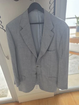 Kiton Vicuna смесь бежевый сплетенный клетку Sport пальто куртка Sz 46R сделано в Италии  - Изображение 1 из 4