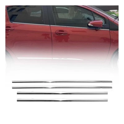 Window Molding Trim Streamer for Toyota Yaris 2013-2020 Stainless Steel 4 Pcs - Изображение 1 из 4