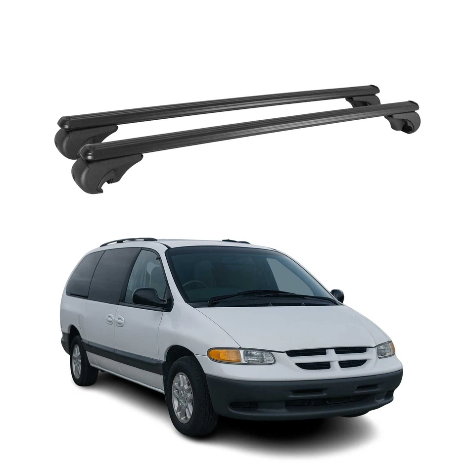 Lockable Roof Rack Cross Bars Carrier for Dodge Grand Caravan 2001-2007 Black - Изображение 1 из 4