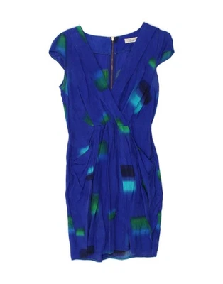 Vestido vaina CLOSET para mujer UK 12 medio azul geométrico CJ22 Foto 1 de 3