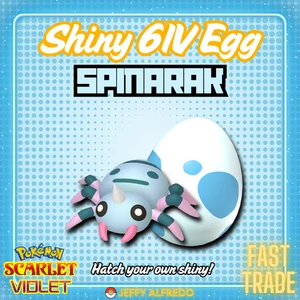 ✨️ Shiny 6IV Spinarak Egg ✨ Your OT | Pokémon Scarlet & Violet | HOME 🚀 Fast - Picture 1 of 5