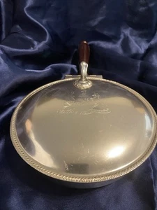 Vintage Silent Butler Krümelfänger Made In Italy versilbert Kupfer innen - Bild 1 von 9