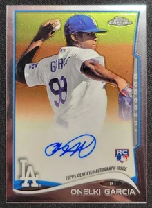 ONELKI GARCIA 2014 TOPPS CHROME AUTO RC #133 LOS ANGELES DODGERS - Picture 1 of 2