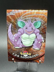 Nidoking Topps Chrome #34 Holo Pack Fresh Pokemon Card (C1) - Picture 1 of 24