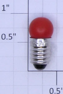 Lionel 1449R 14 Volt Screw Base Translucent Red Small Globe Light Bulb (2) - Picture 1 of 1