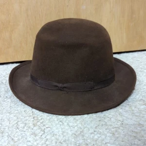 Vintage Lock & Co Hat Mens Measures 24 61 CM Brown Felt Fedora Trilby Brussels - Picture 1 of 17