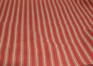 Gorgeous Red And Gold Stripe Fabric 1.5 Yds 58" Wide. Great For Curtains Pillows - Picture 1 of 3