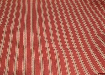 Gorgeous Red And Gold Stripe Fabric 1.5 Yds 58" Wide. Great For Curtains Pillows - Image 1 of 3