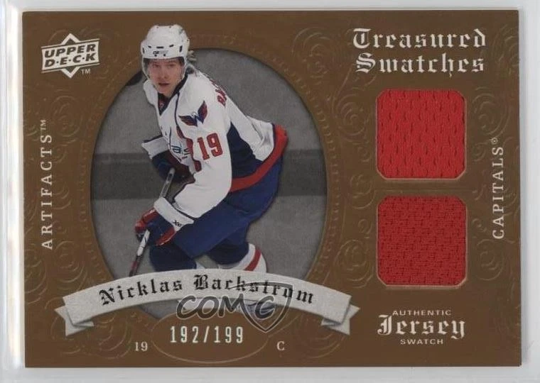 2008 Upper Deck Artifacts Treasured Swatches Dual /199 Nicklas Backstrom #TSD-NB - Image 1 of 2