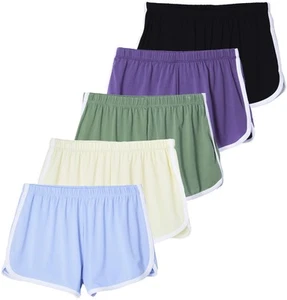 5 Pack Girls Dry Fit Dolphin Athletic Soccer Workout Running Shorts Teen Girl... - Picture 1 of 5