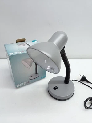 EGLO 90977 Basic 1 lampada da tavolo E27 plastica acciaio argento - Immagine 1 di 4