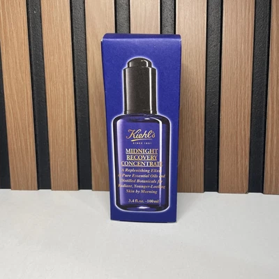 Aceite facial concentrado Kiehl's Midnight Recovery 3,4 oz - hidratante y rejuvenecedor Foto 1 de 4
