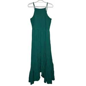 BTFBM Verde Calado Maxi Vestido Mujer Grande Boho Bohemio Cottagecore Pradera - Imagen 1 de 9