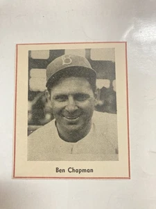 Frontera completa W602 1947 intercambio deportivo miniaturas Ben Chapman Brooklyn Dodgers - Imagen 1 de 2
