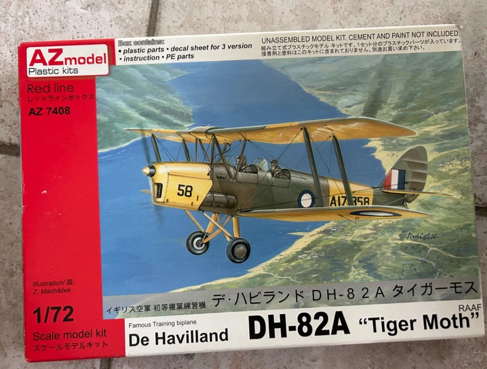 AZ MODEL 1/72 7408  DE HAVILLAND DH-82A TIGER MOTH raaf - Immagine 1 di 1