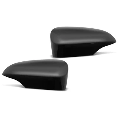 Par de tapas de cubierta de espejo de plástico liso negro para Toyota C-HR Sport Utility 18-22 Foto 1 de 4