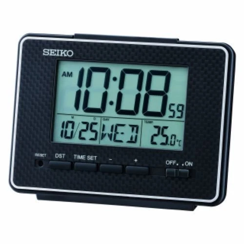 Seiko Digital Alarm Clock QHL096K Temperature Day Date Month Display - Image 1 of 1