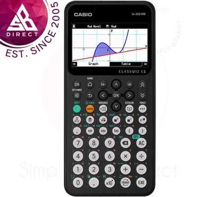 Casio FX-CG100 Advanced Graphic Calculator│With PC Connectivity Via USB-C│Black - Image 1 of 4