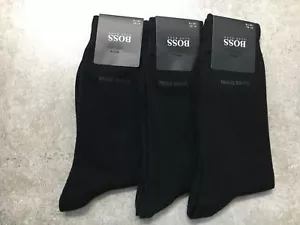 New 5 PAIRS HUGO BOSS MEN'S SOCKS BLACK/NAVY Color US Size 7-9 - Picture 1 of 4